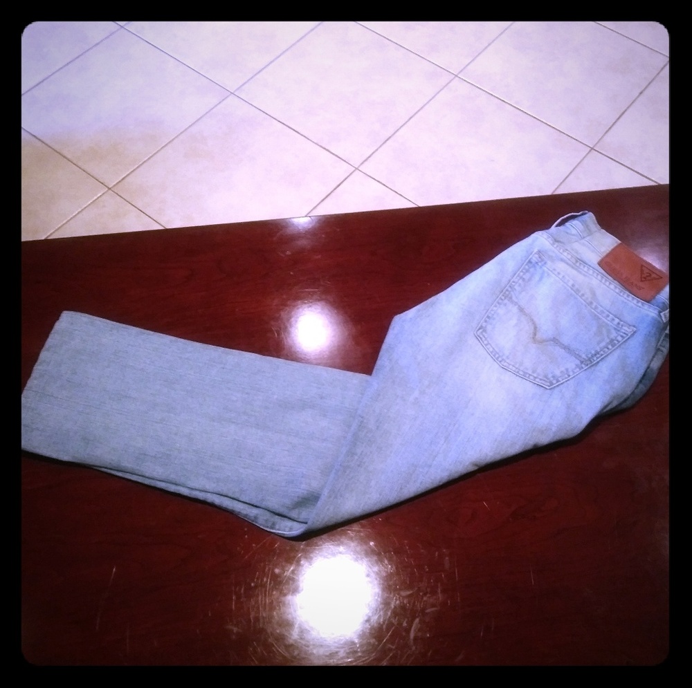 Mens GUESS slim bootcut Jeans